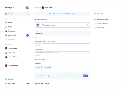 Account Settings account account settings clean compone design details edit figma interface profile settings ui ui design user ux web web design