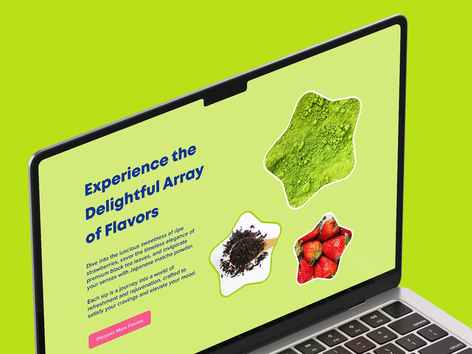 Landing Page Design for Boba Tea Shop