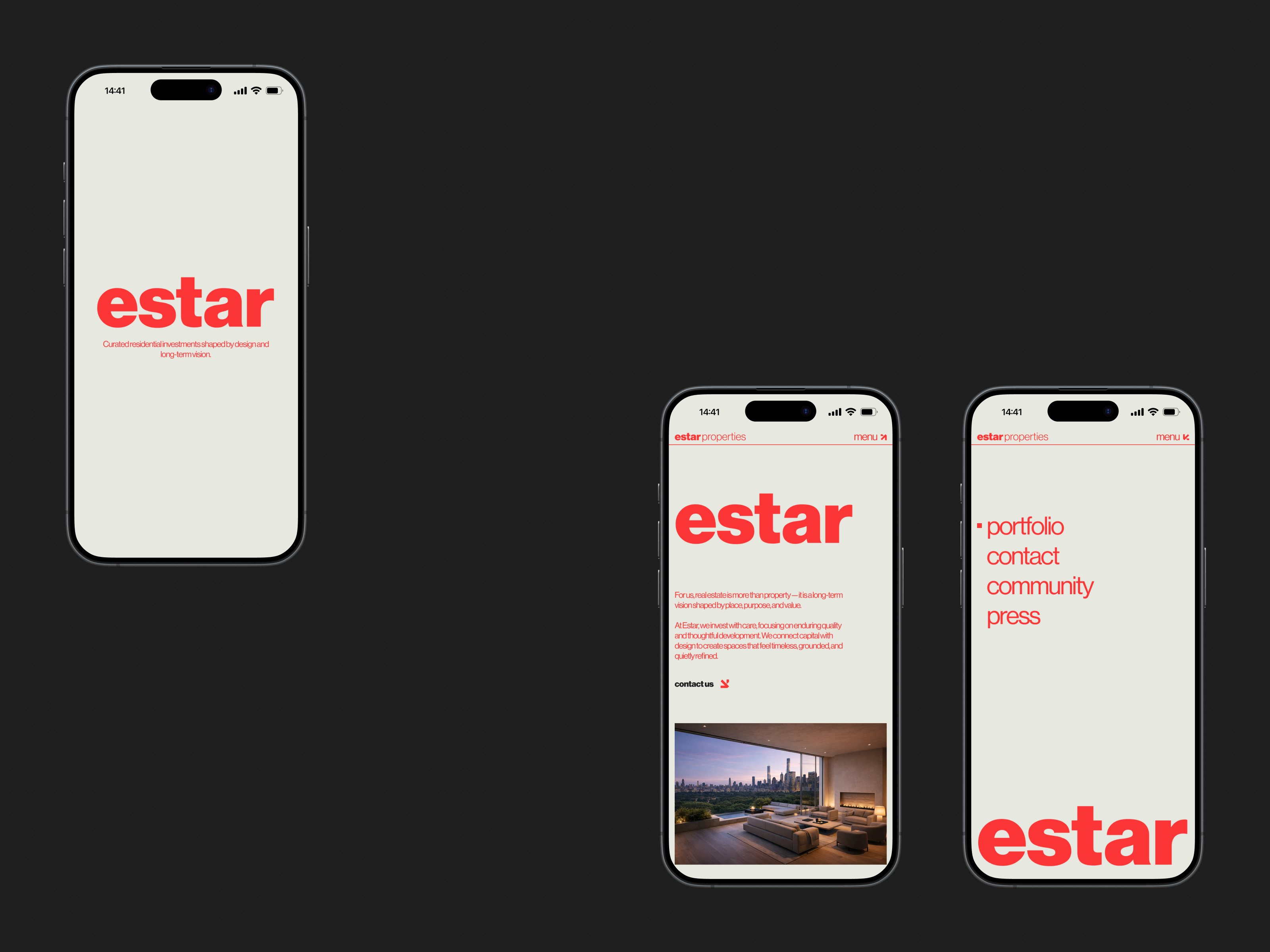 ESTAR — UI/UX Website for a Real Estate Investment Platform