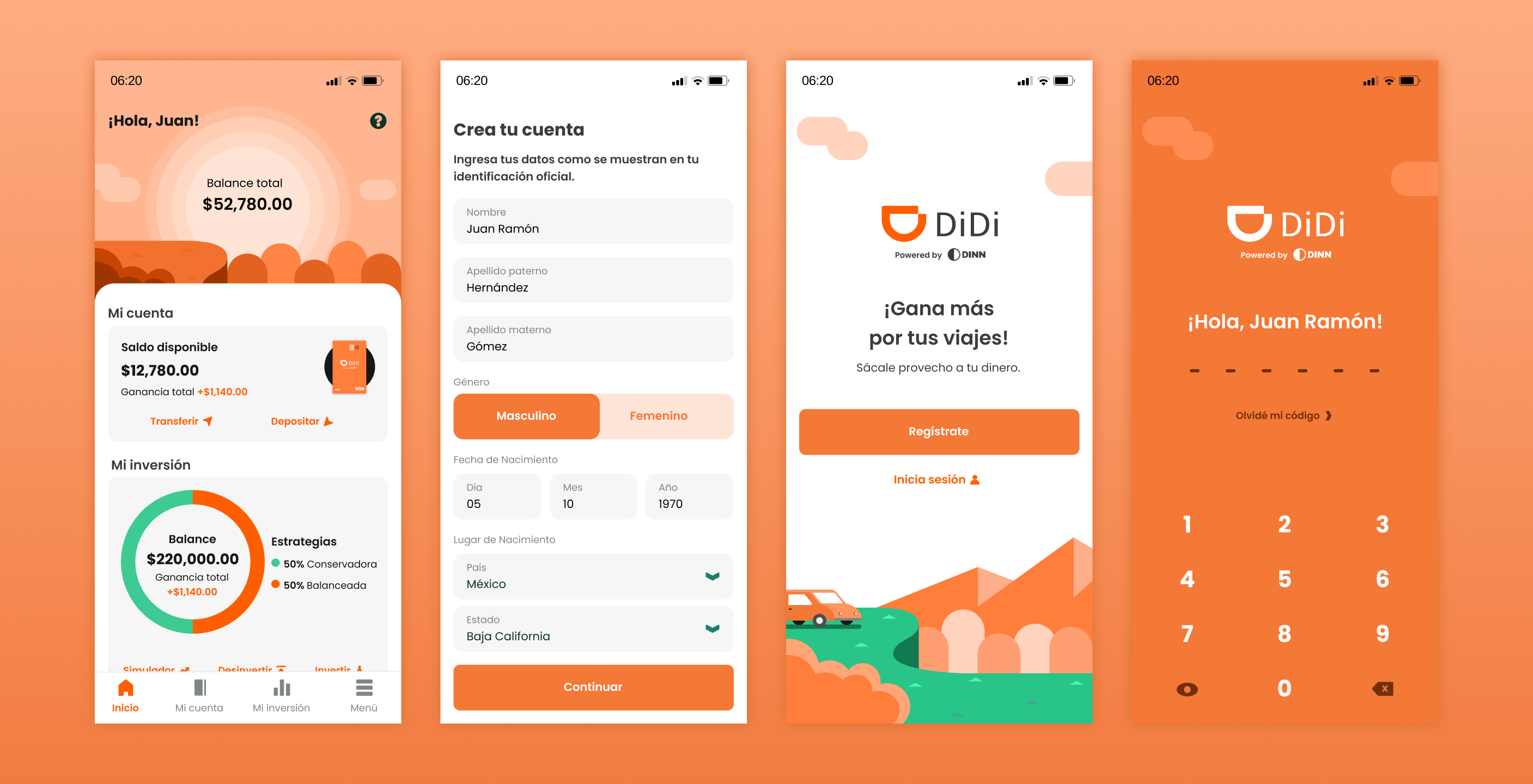 DIDI x DINN app branding design mobile ui ux