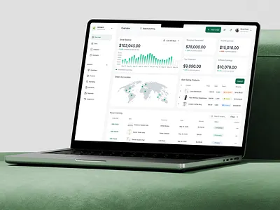 Verdant — E-commerce Analytics Dashboard admin panel analytics charts clean ui dashboard data visualization ecommerce fintech green ui interface design minimal design modern ui product design saas startup ui design ui kit ux design web app web design