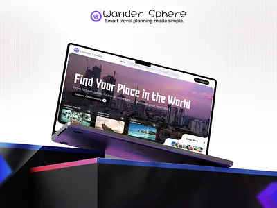 Wander Sphere – Travel Website UI clean design figma landing page modern ui travel app travel website ui design user interface ux design web design