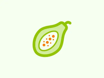 Duotone Papaya Line Icon | Superfood Icon Design duo tone duotone flat flat icons icon icon set iconography icons set iconset line line icons minimal modern outline outline icons set simple stroke icons vector vector icons
