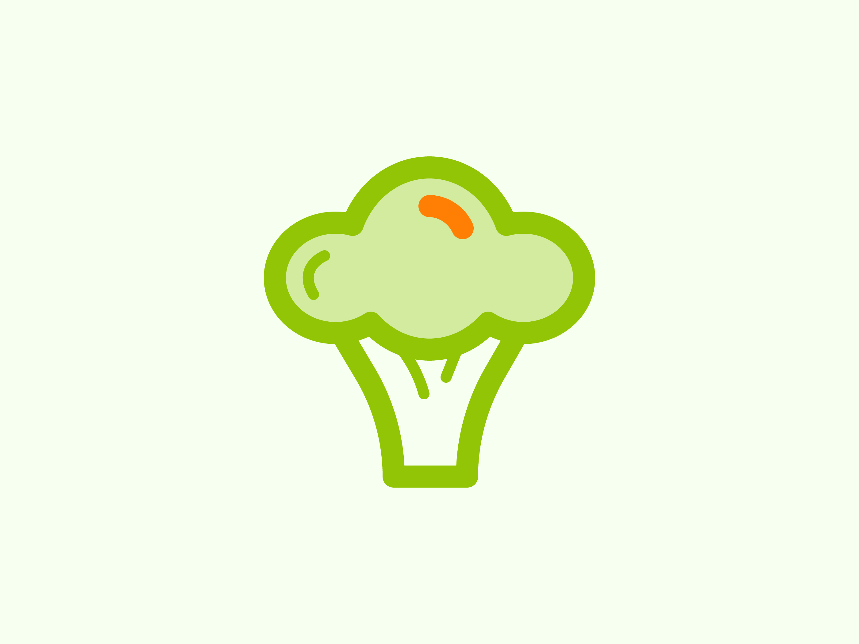 Duotone Broccoli Line Icon | Superfood Icon Design