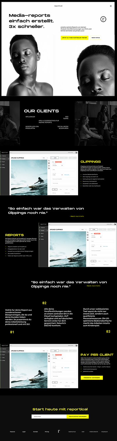Getting closer to a final draft flat landing page modern simple