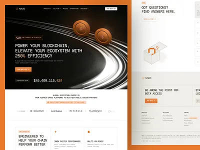 Nado - Web3 - Homepage animation clean design graphic design homepage homepage design illustration minimalist modern motion graphics technology ui uidesign uiux ux uxdesign web design web3 web3 design website