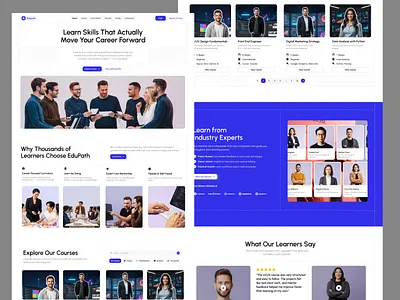 Edupath - Course Learning Landing Page course coursewebsite educationalwebsite graphic design landingpage learninguiux learningweb ui uiux uiuxdesign ux webcourse webdesign website