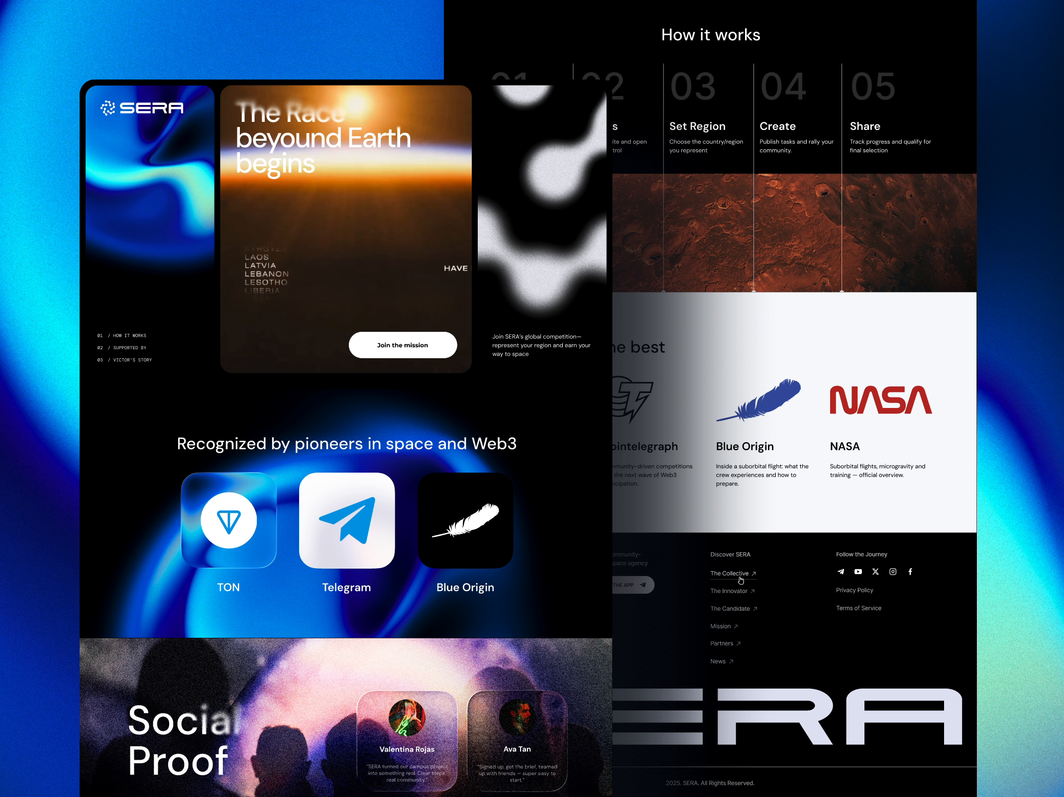Futuristic Space Platform UI | SaaS & Web3 Website Design