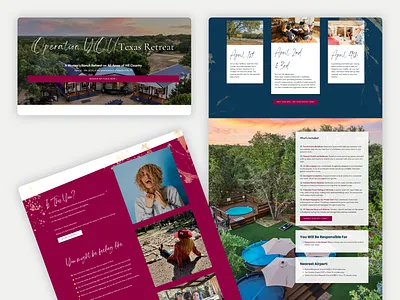 Texas Retreat Landing Page design landing page website design