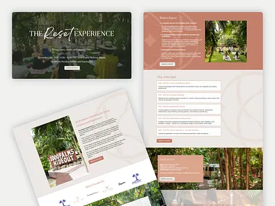 Day Retreat Landing Page branding design landing page website design
