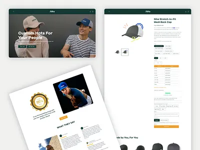 Custom Hats Ecommerce Website branding design logo website design