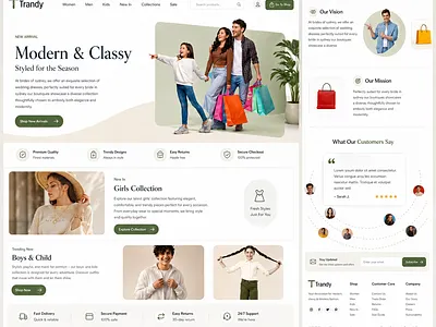 Trandy | Family Fashion E-Commerce Website