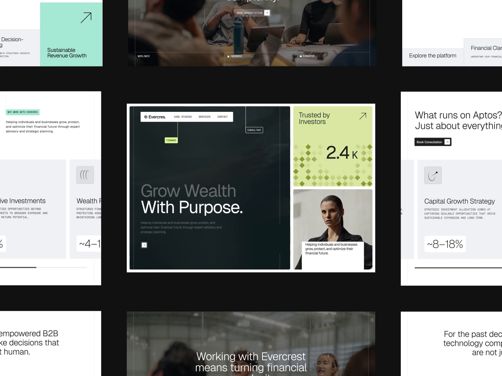 Evercres — Finance Consultant Website Animation