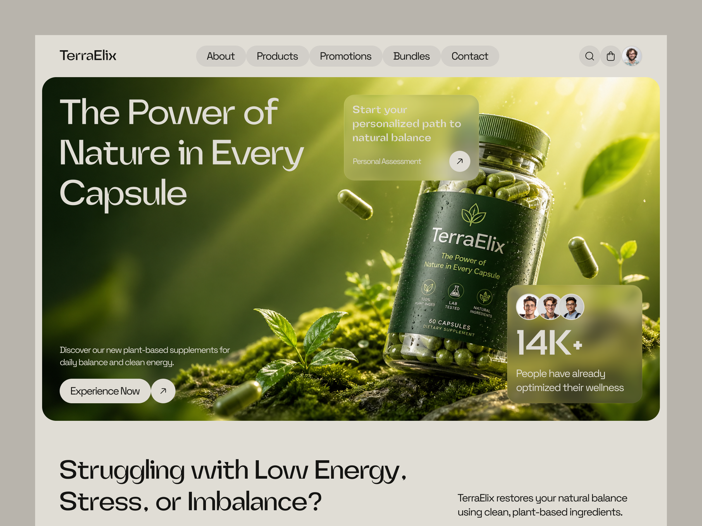 Product Landing Page (DTC Wellness / Supplement)
