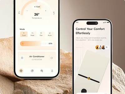 Smart Home App – Temperature Control UI appdesign cleanui creativedesign designinspiration digitalproduct figmadesign homeautomation interactiondesign iotdesign minimaldesign mobileappdesign modernui productdesign smarthome smartliving uidesign uiuxdesigner userexperience userinterface uxdesign