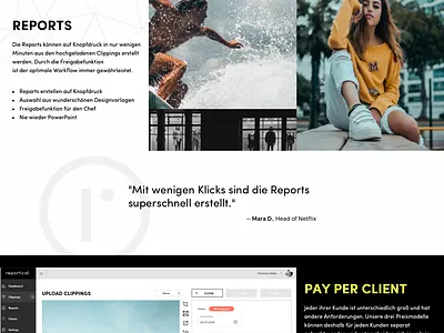 Final Reportical Approved Design creatiev flat freelance client landing page simple