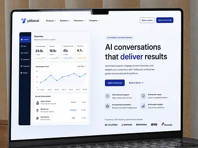 AI Customer Service Platform Landing Page"
