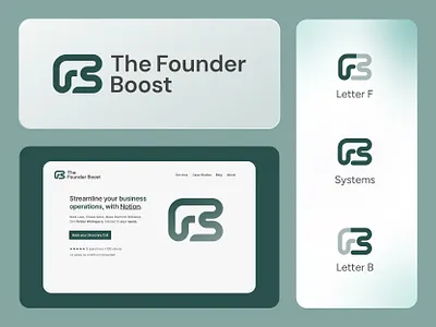 The Founder Boost - Logo Design & Branding for Consulting abstract logo brand identity branding business logo coaching logo company logo consulting logo design graphic design icon lettermark logo logo logo design modern logo playful logo professional logo risevi standout logo tech logo wordmark logo