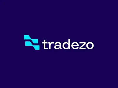 Tradezo — trading platform mark built on market flow blue brand brand designer branding designer fund logo logocreator logodesigner logomaker logomark logos logotype minimal minimalist sass software technology trade trading