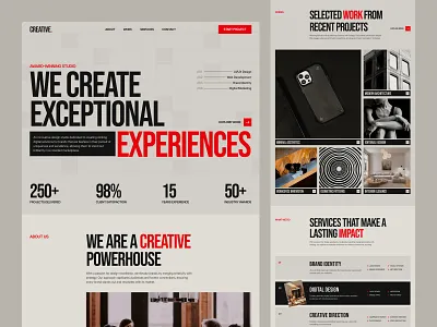 Agency Website agency agency website business website creative creative agency website landing page marketing agency modern design product design startup ui design web web design website