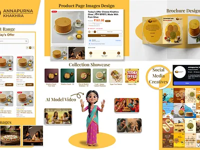ANNAPURNA KHAKHRA BRANDING advertisingdesign brandidentity branding brochuredesign commercialdesign digitalcreative ecommercecreative graphic design marketingcreative productdesign promotionaldesign socialmediadesign visual design