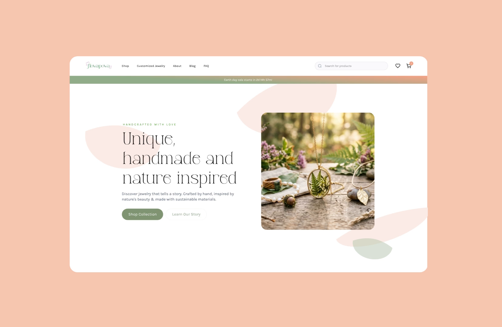 Sustainable Jewelry Web Store