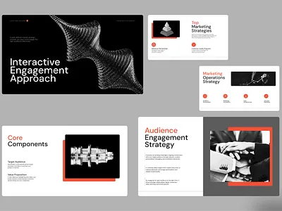 A pitch deck on Engagement Approach Strategy branding colours creative custom slides design figma graphic design illustration pitch deck pitchdeck presentation ui