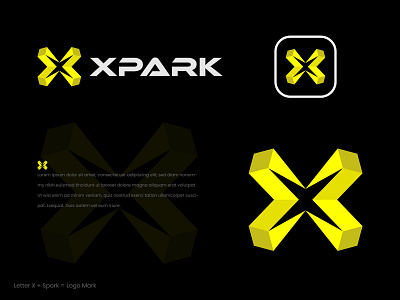 Letter X Spark Logo, Modern Logo Design abstract app logo blockchain logo brand identity branding business logo company logo graphic design logo logo design logo designer modern logo spark logo web logo x logo