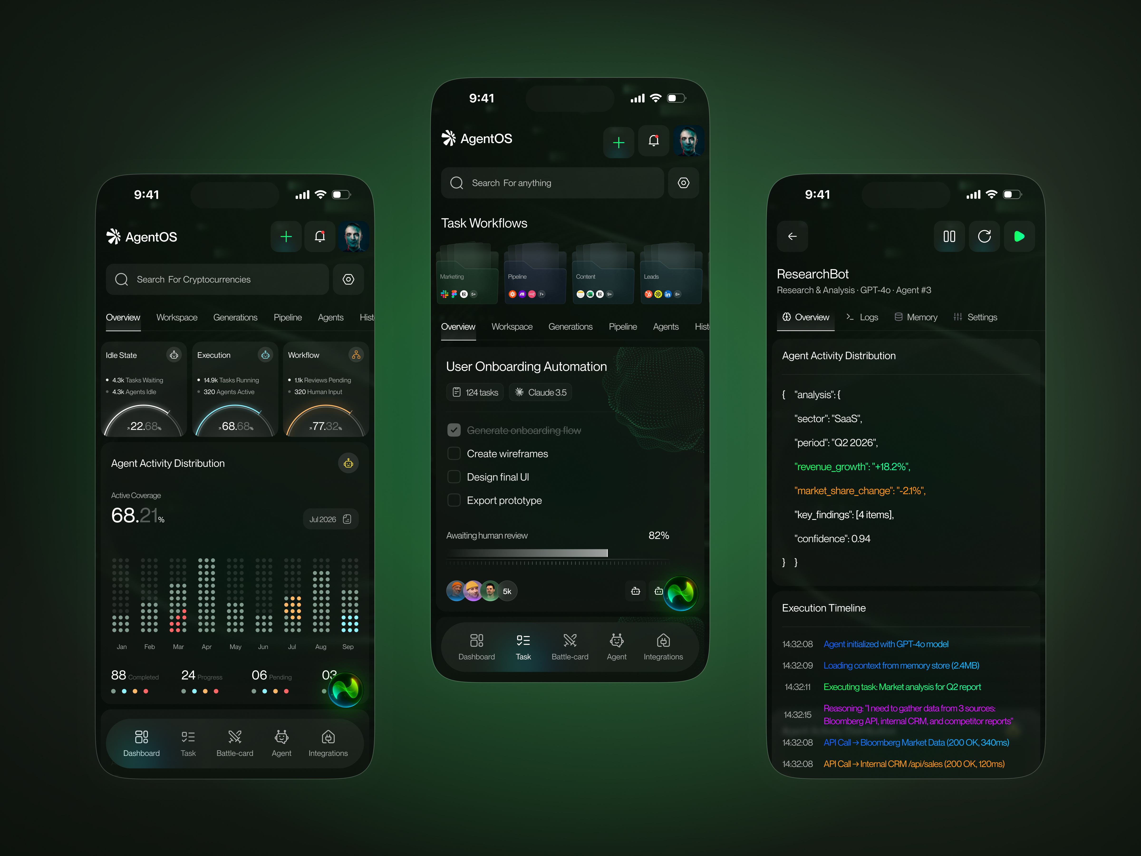 AI Agent Mobile App | Workflow Automation & Analytics Dashboard ai aiagent analytics appdesign artificialintelligence automation darkui dashboard dataviz figma fintech interface juicelab mobileapp productdesign saas uidesign uiux uxdesign workflow