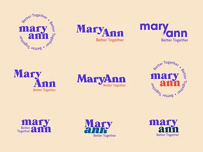 Mary Ann Miller for APA President Logo Concepts branding flat logo simple