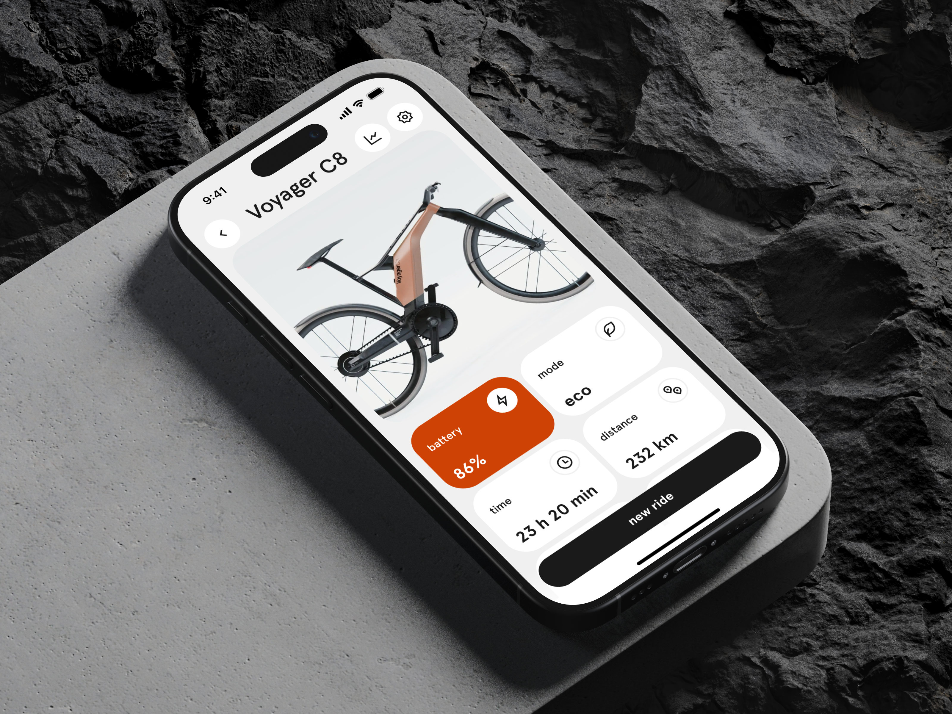 Example of 🚲 Product design for Smart E-Bike App | Hyperactive