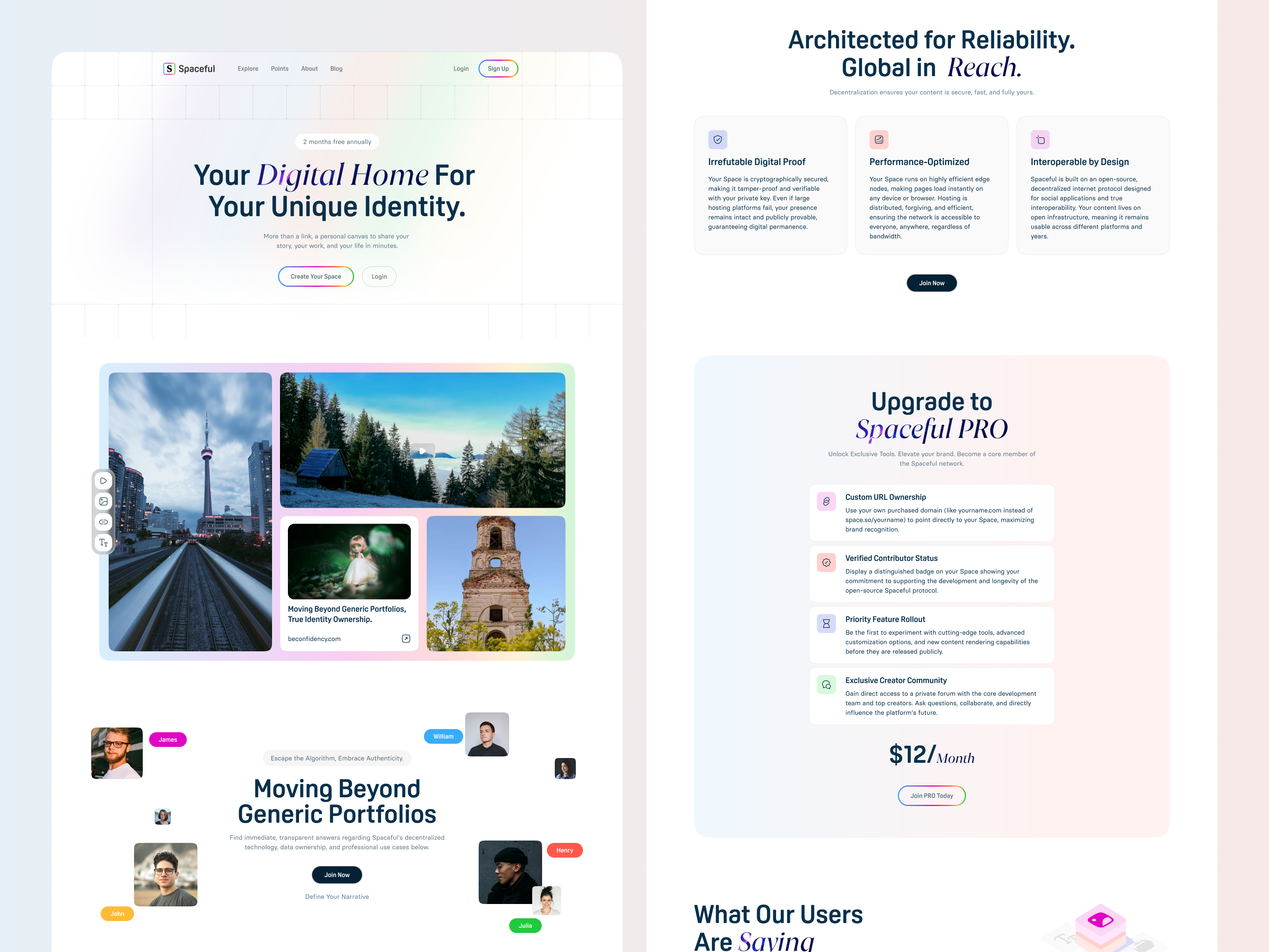 Example of Personal Portfolio Website UIUX Design | Creative Landing Page