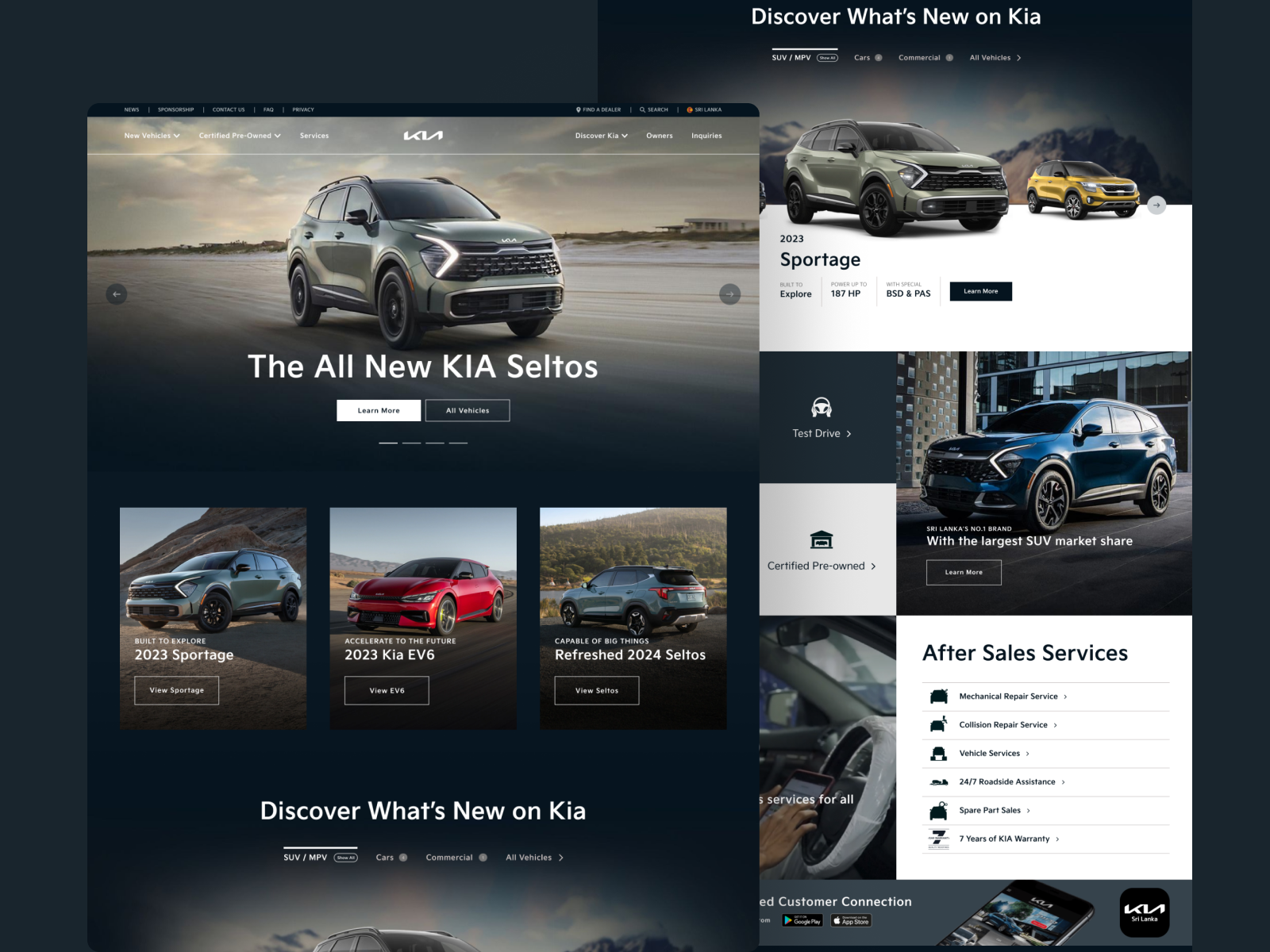 KIA Sri Lanka Website Redesign Concept branding design typography ui ui design uiux ux design vehicle sale web design web design web design concept