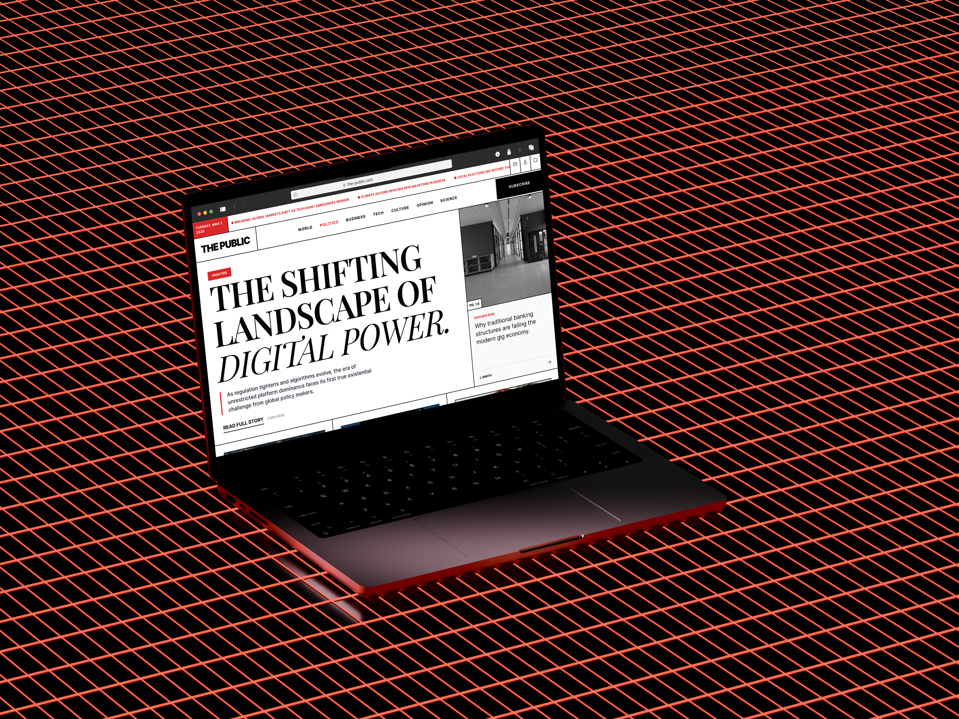 News Portal Web Design dashboard ui editorial design figma design media platform modern ui news website ui saas ui typography design ux design web app design