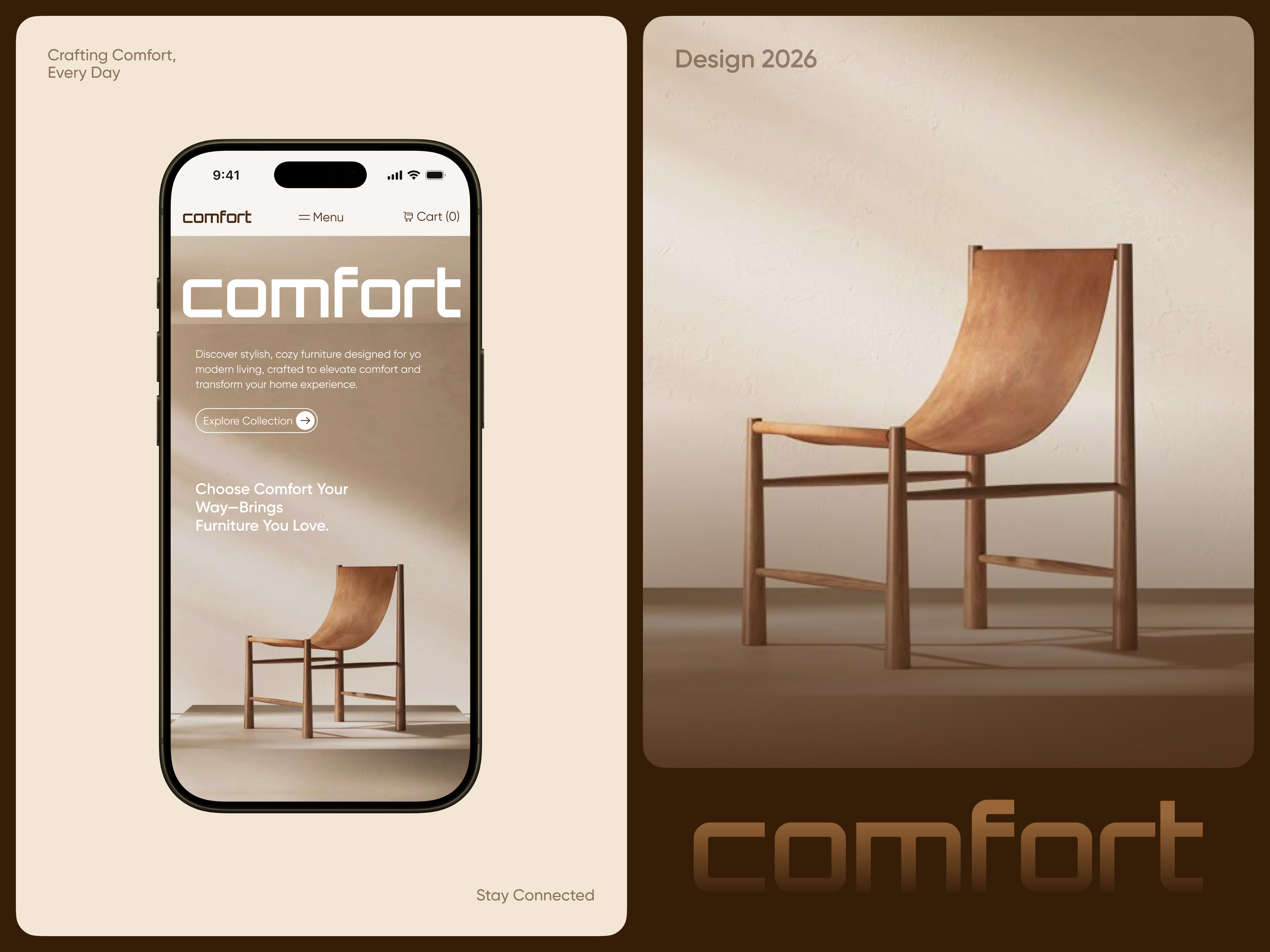 Comfort - Furniture Brand Identity brandidentity cleandesign comfort comfortappdesign comfortfurniture comfortidentity furniturewebsite ui uidesign
