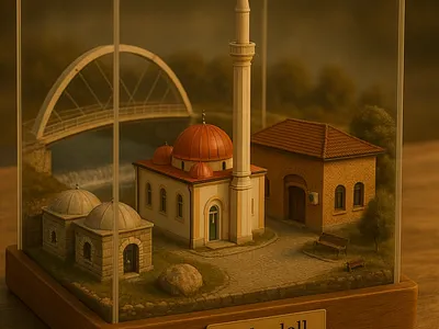 Suhodolli 3d ai albania brigde illyrian kosova miniature mitrovica mosque river shqiperi suhodoll turbe