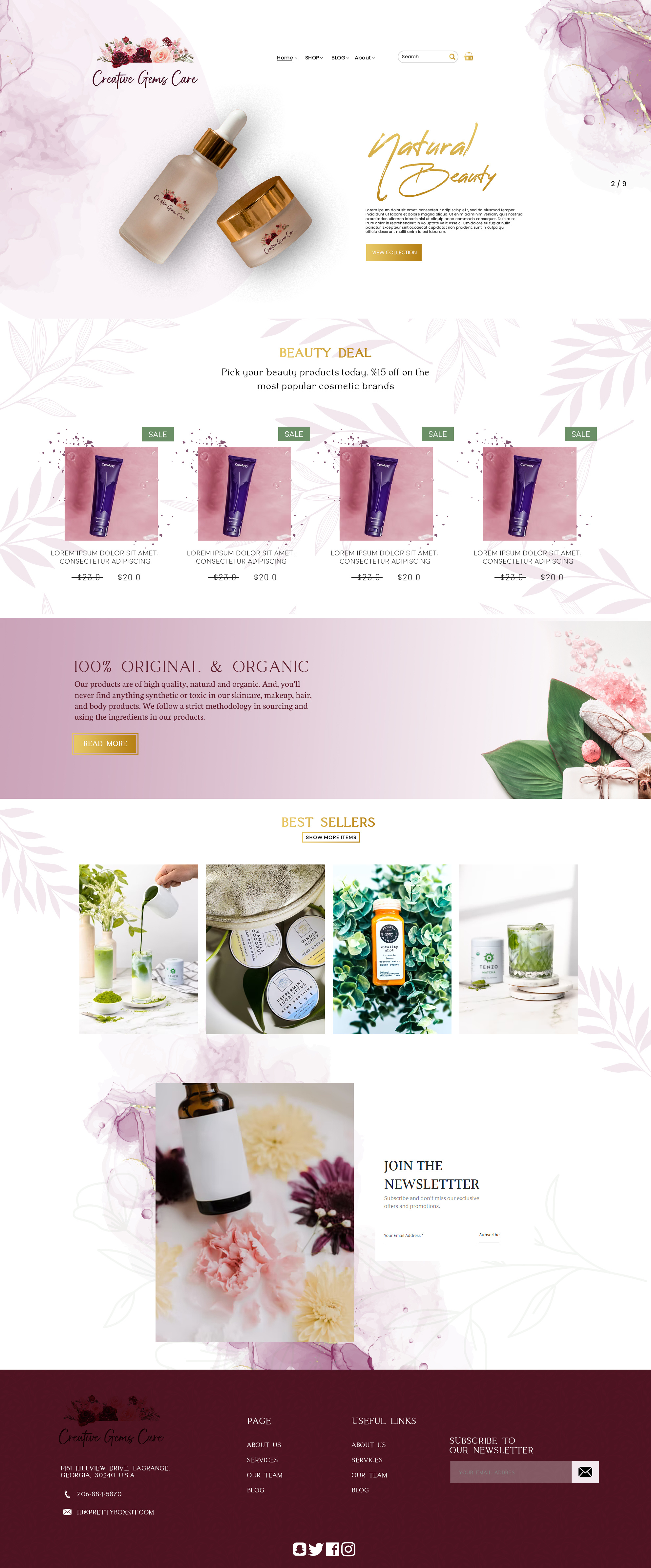 Beauty Product (Website Design) 3d animation beauty product (website design) beauty rpoduct care developer graphic design motion graphics ui website website design website maker