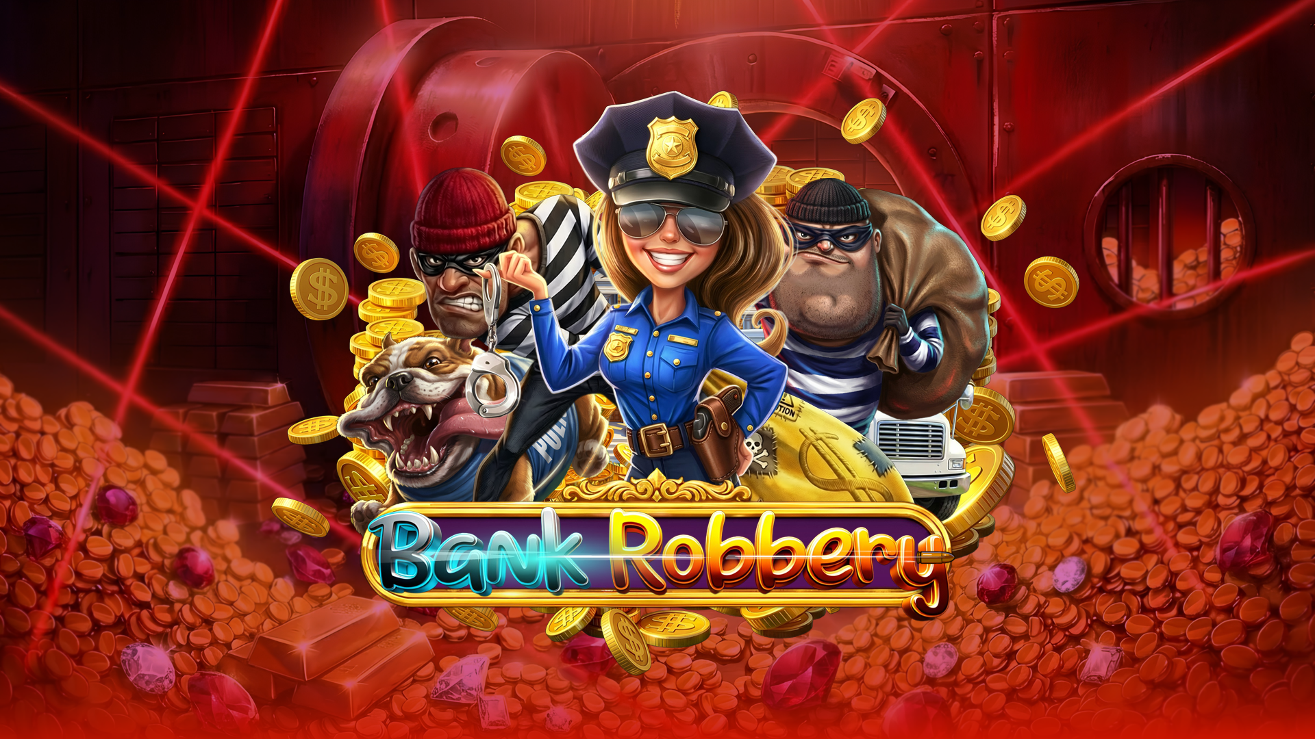 Game Design Slot Machine: Bank Robbery 2d design animation animation studio art for games casino character design characters animation gambling game art game design game designer game designers gaming gaming industry igaming illustration slot slot design slot machine slots
