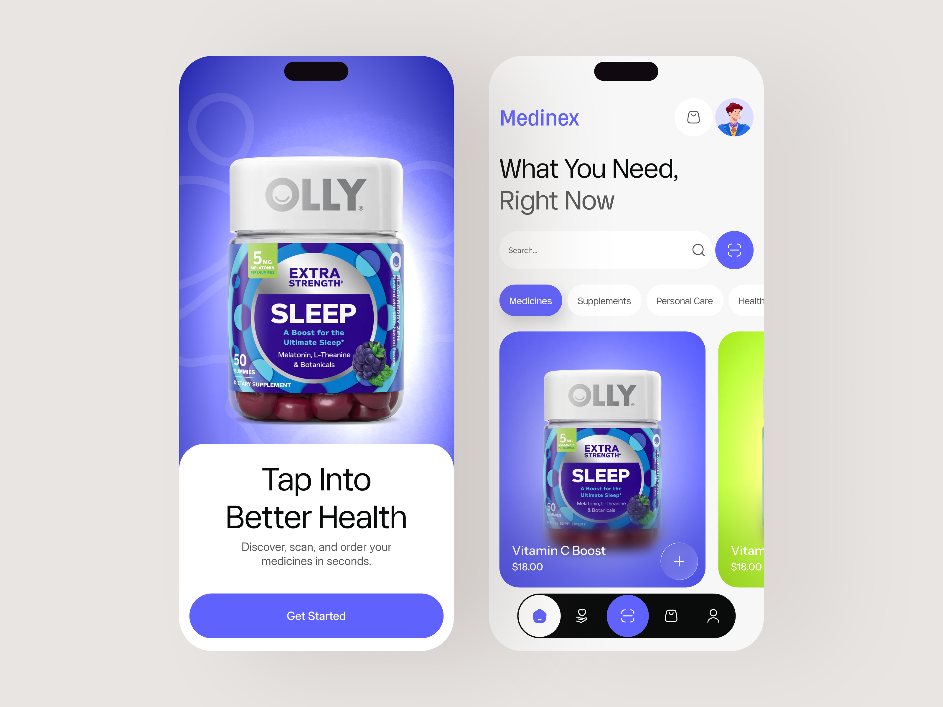 Medinex — Medicine App UI digital health health app design healthcare app healthcare design healthcare it healthcare ux healthtech ios design medical app medical ui medicine app medicine delivery mhealth app mobile health mobile ui patient experience pharmacy app pharmacy ui telemedicine app wellness app