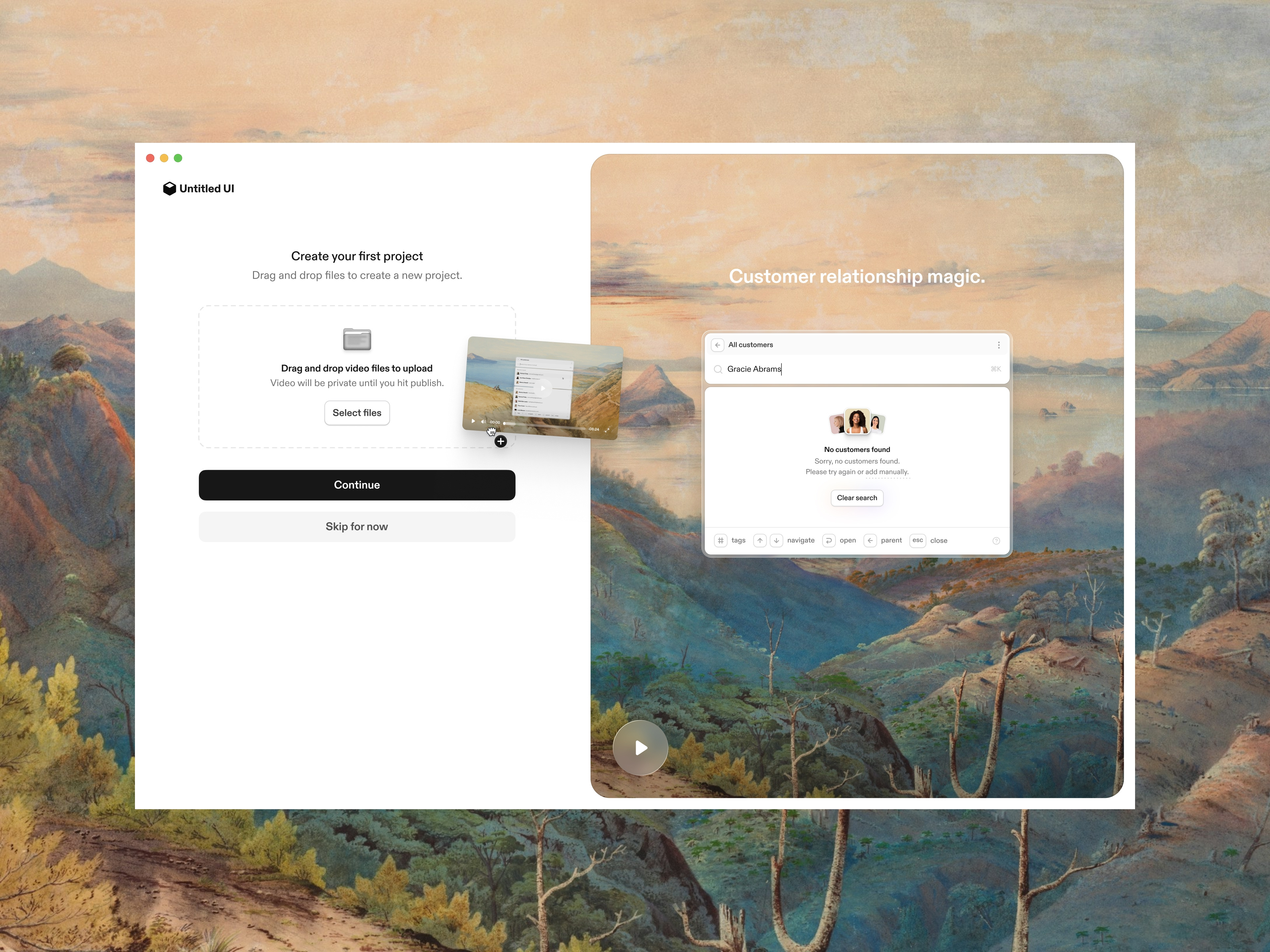 Create your first project — Untitled UI