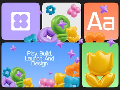 Creative Garden - Visual Identity Design art brand design branding community creative funny logo design playfull ui visual identity
