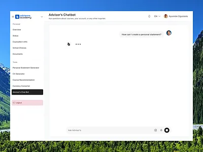 AI Chatbot - Generating Chat ai app bot chatbot counsellor design generate minimal mobile personal prompt school speech statement text ui university ux web