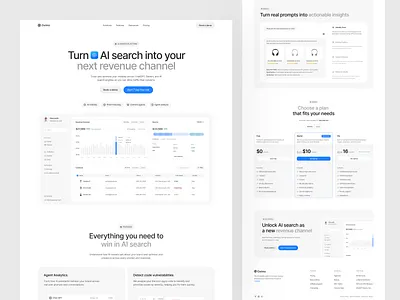 AI SaaS Landing Page – Brand Visibility Platform Web UI ai product ui b2b web design conversion design design figma web ui landing page saas dashboard ui saas landing page startup web design ui web web design webdesign website