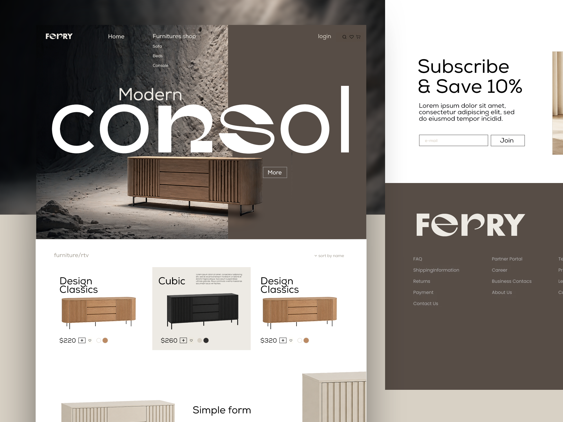 Furniture Store Landing Page