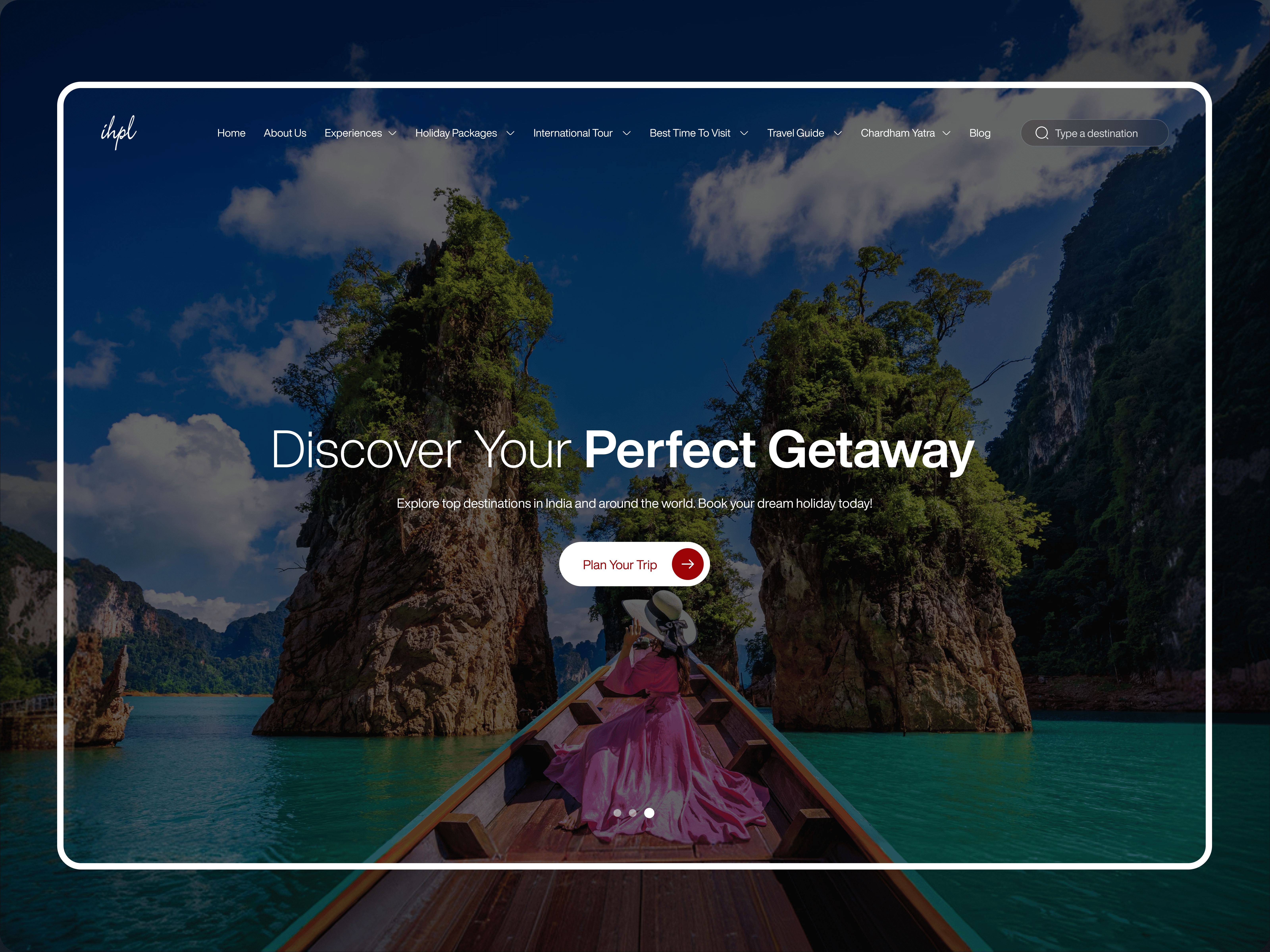 Indian Holidays Travel Site adventure travel animation booking website branding digital experience hero section homepage design landing page logo luxury travel tourism website travel travel brand travel landing page travel web design travel website ui web design website design
