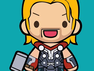 Mini Thor Character adobe illustrator character graphic design illustration mini character thor vector wallpaper