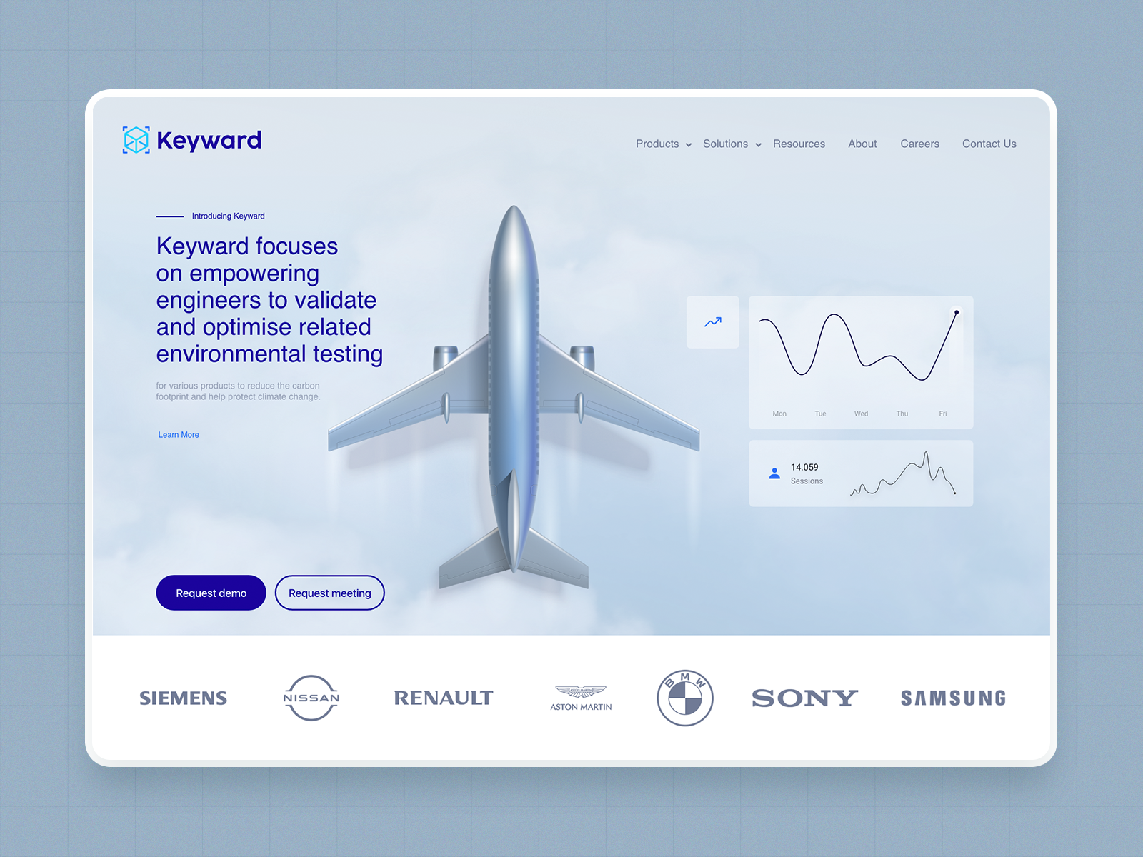 Keyward landing page