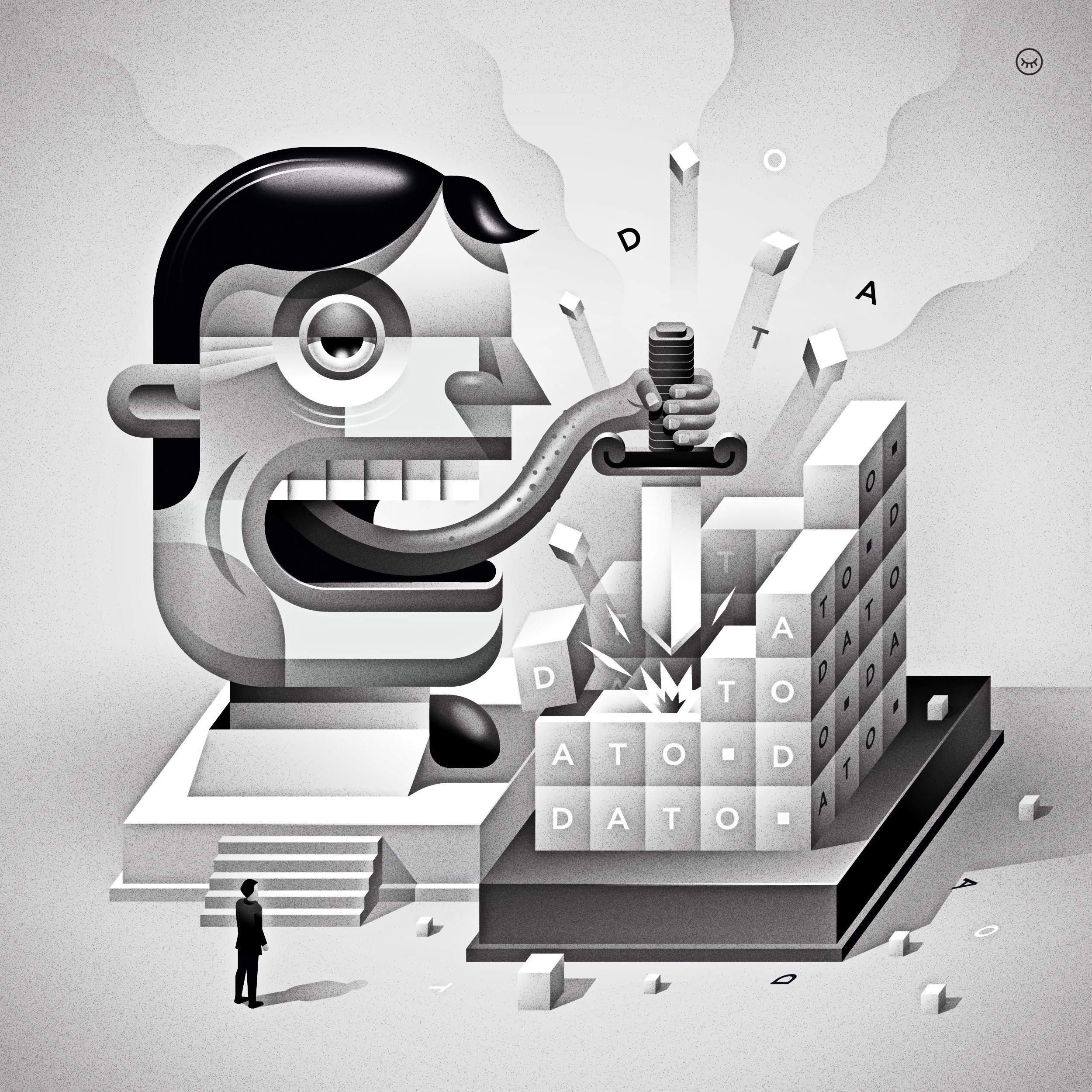 Story over facts. digital art ill illustration vector