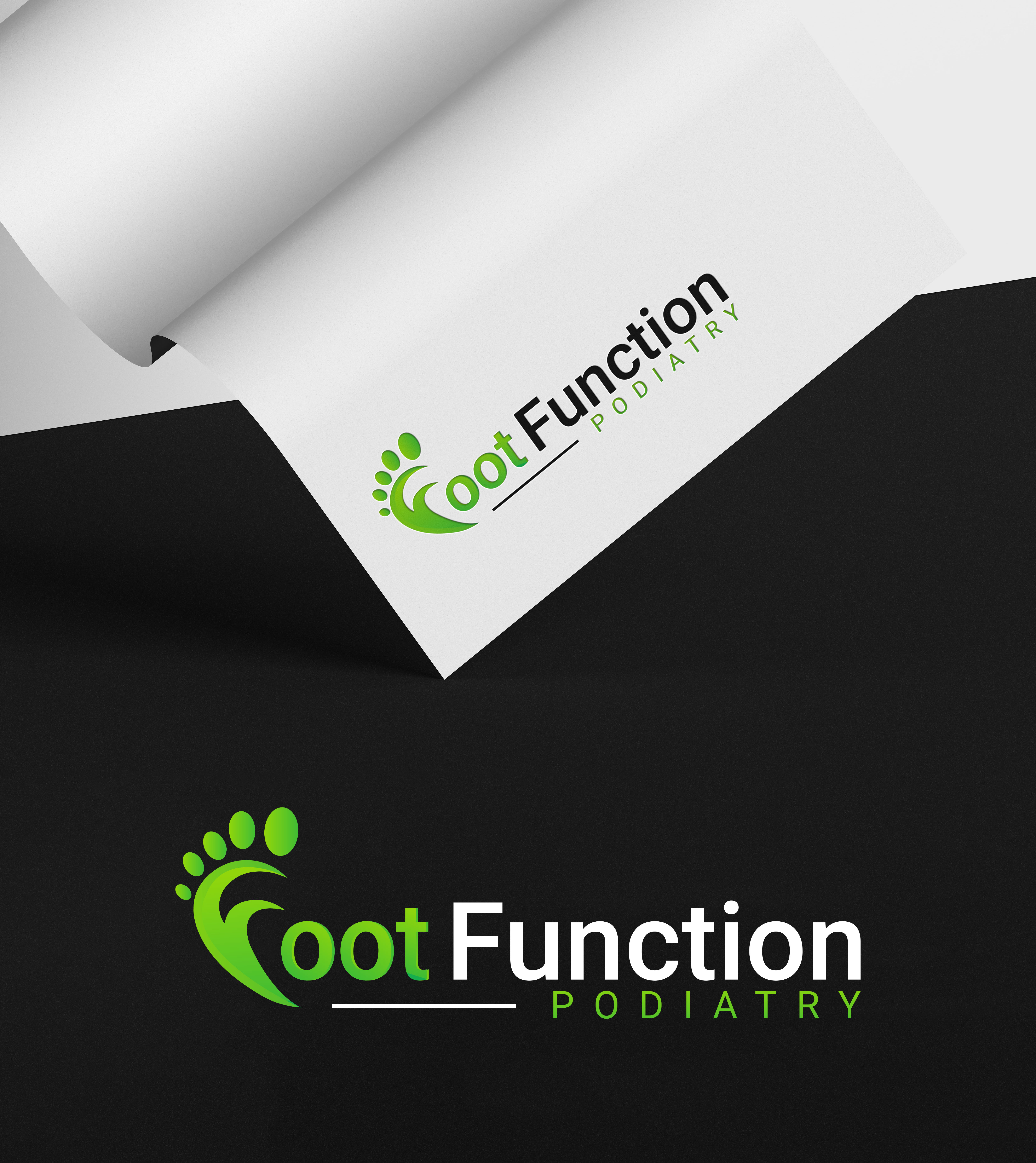 Foot Function Logo Design brand identity business logo clean logo clinic branding creative logo custom logo foot care logo green logo healthcare logo logo ai logo art logo concept logo design logo folio medical logo minimal logo modern logo podiatry logo professional logo vector logo