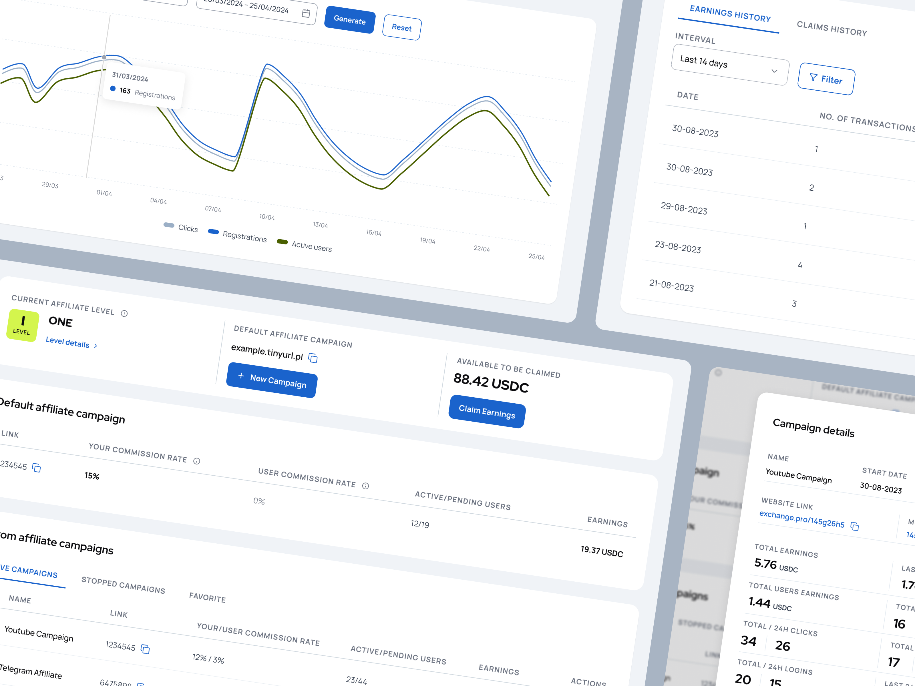 Example of Fin Tech & Crypto Dashboard Design